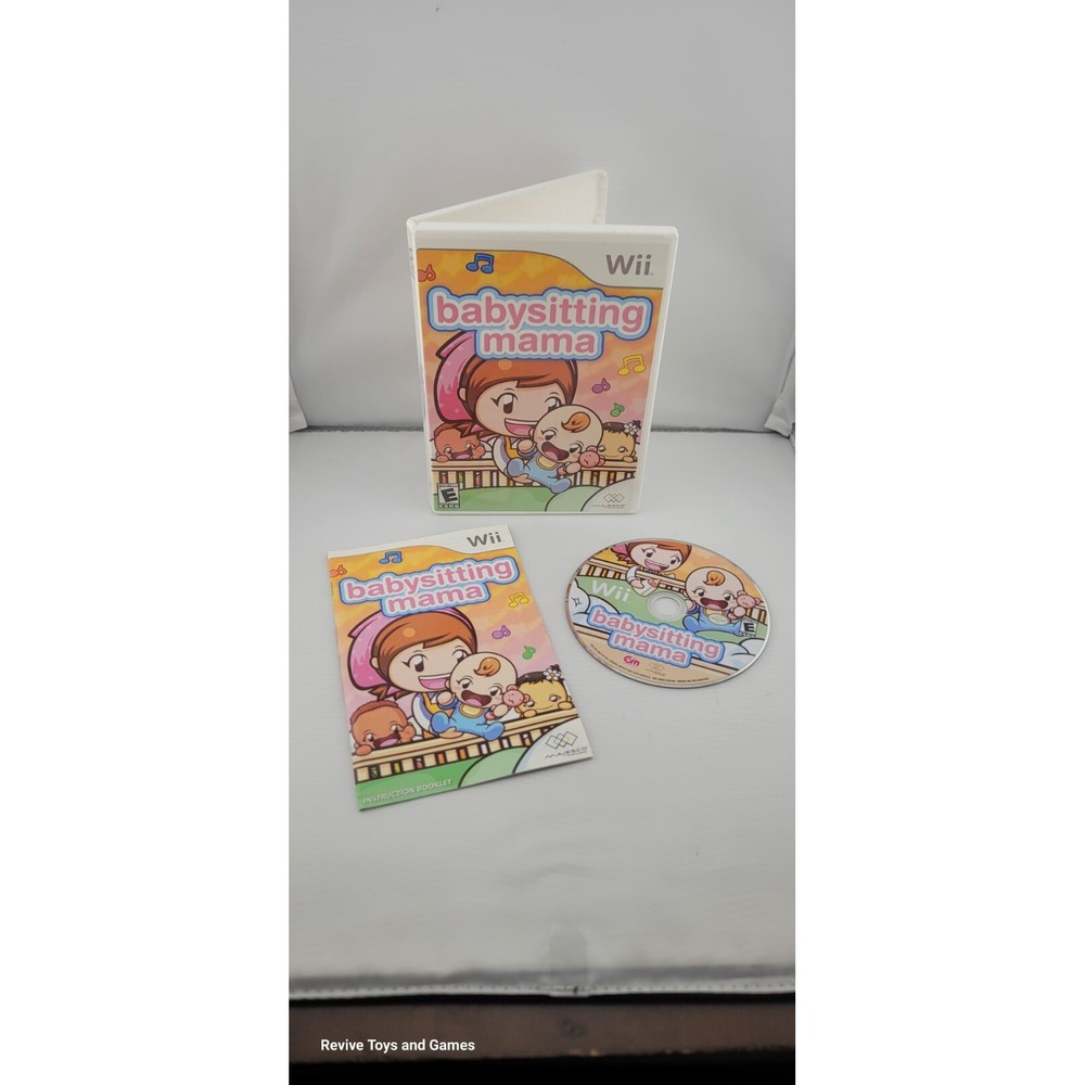 Babysitting Mama Nintendo Wii, 2010 CIB Complete Tested and Working No Baby Doll